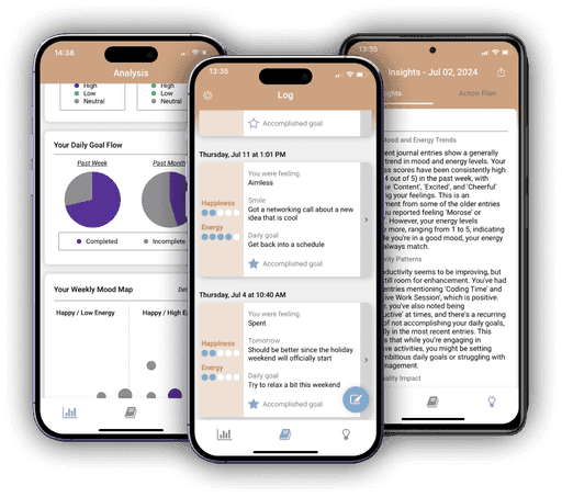 Top of Mind app screens